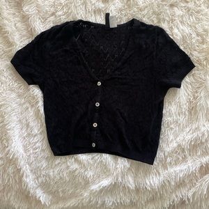 h&m lace crop top, size xs